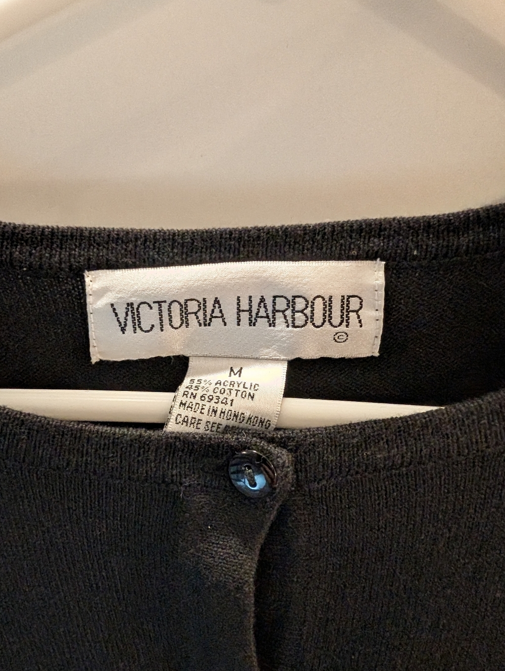 Victoria Harbour Medium  Black Embroidered Butterfly/Floral Cardigan - Picture 2 of 5